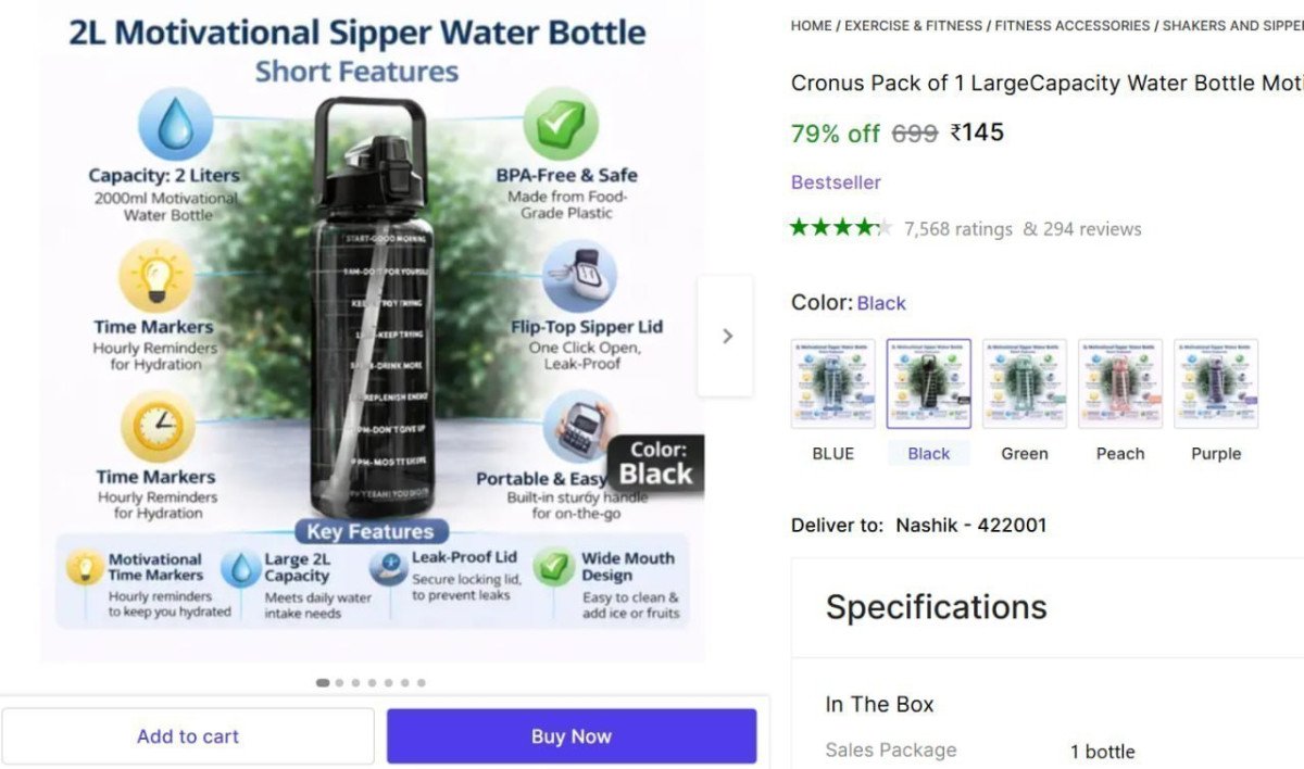 🔥  Motivational Water Sipper Bottle 2L @ ₹145

🔗 
🔗 

More Details 👉 

📢 Join WhatsApp Deals


#DealsHeaven #LootDeals #BestDeals
#deals 
#budgetfriendly 
#hotdeals
#trending
#d...