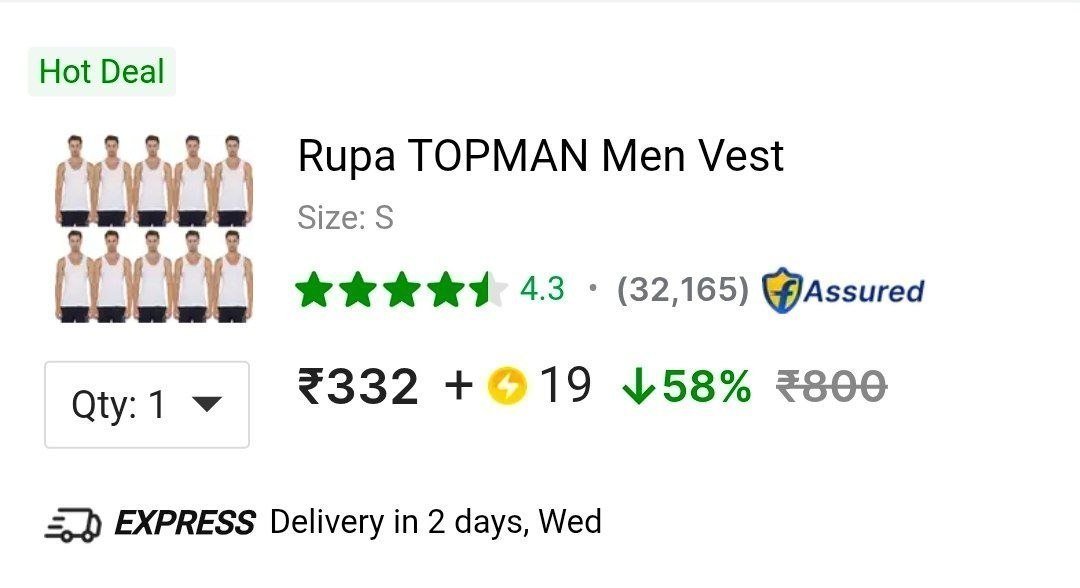 Pack Of 10 Rupa Vest @ ₹332 + 19 SC



₹32 Per Peice

More Details 👉 

📢 Join WhatsApp Deals


#DealsHeaven #LootDeals #BestDeals
#deals 
#budgetfriendly 
#hotdeals
#trending
#dealoftheday