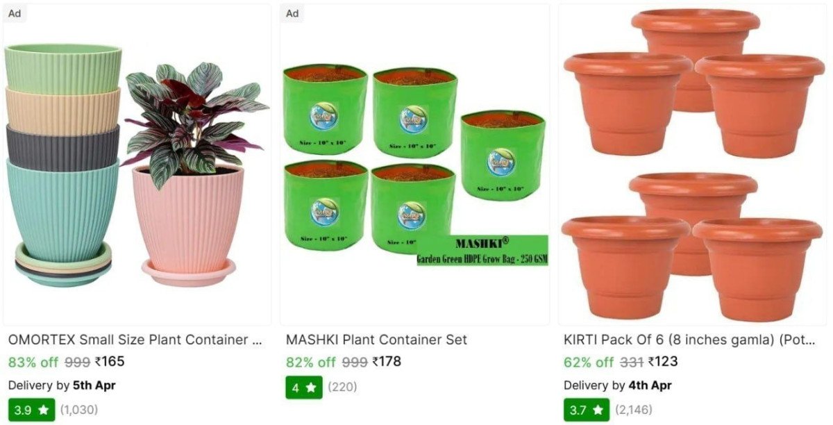 🔥  Plant Container Sets From Starts @ ₹123

🔗 

More Details 👉 

📢 Join WhatsApp Deals


#DealsHeaven #LootDeals #BestDeals
#deals 
#budgetfriendly 
#hotdeals
#trending
#dealofthed...