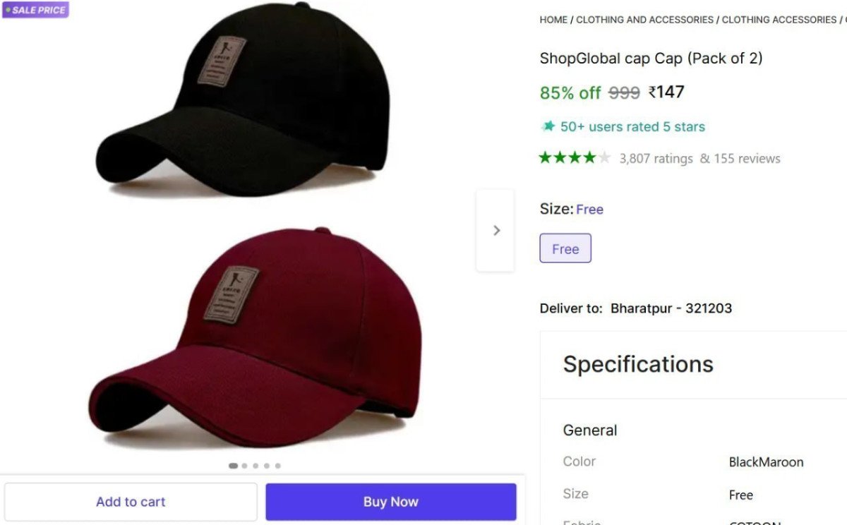 🔥  Men Cap (Pack of 2) @ ₹147

🔗 

More Details 👉 

📢 Join WhatsApp Deals


#DealsHeaven #LootDeals #BestDeals
#deals 
#budgetfriendly 
#hotdeals
#trending
#dealoftheday
