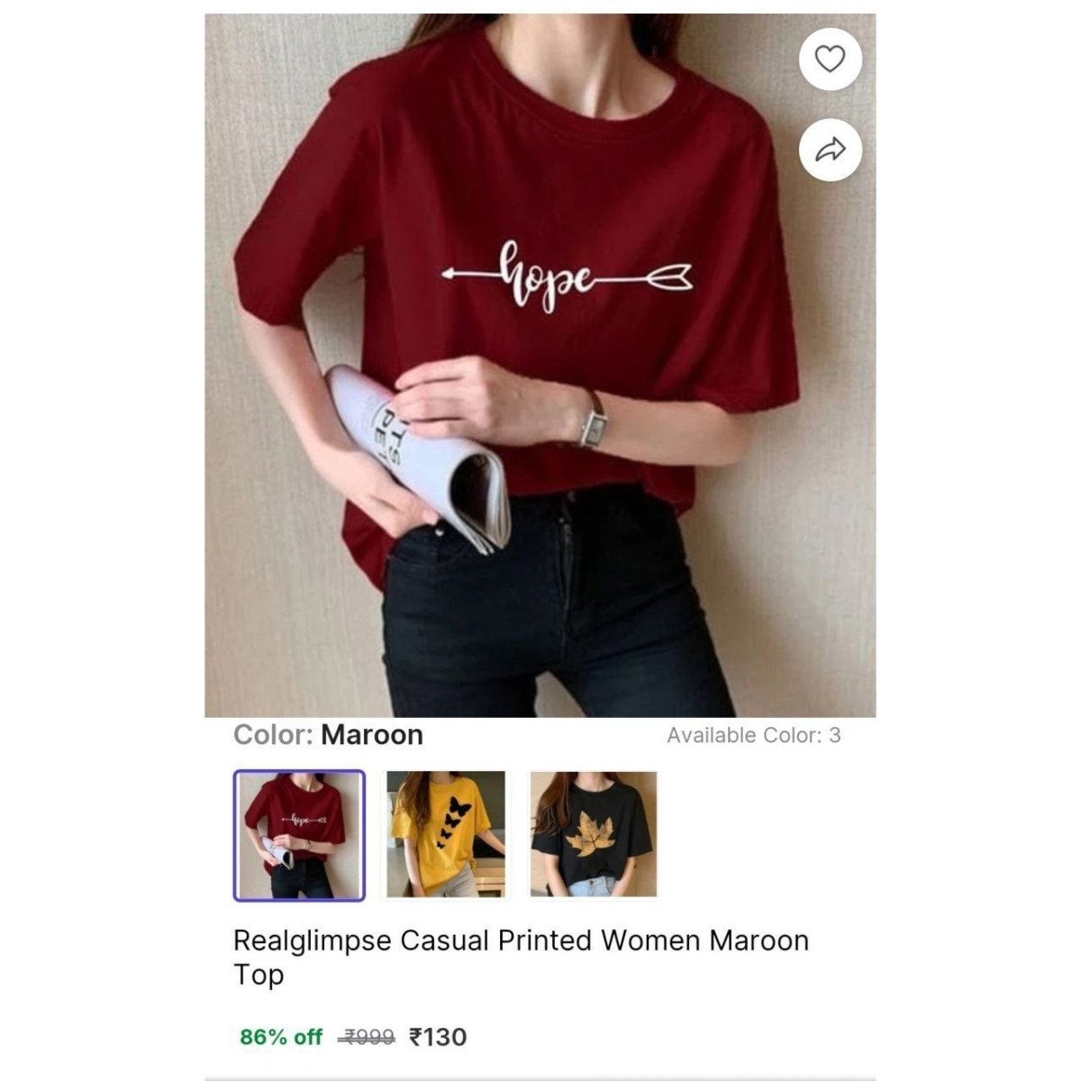 🔥  Women Casual Maroon Top @ ₹130

🔗 
🔗 

More Details 👉 

📢 Join WhatsApp Deals


#DealsHeaven #LootDeals #BestDeals
#deals 
#budgetfriendly 
#hotdeals
#trending
#dealoftheday