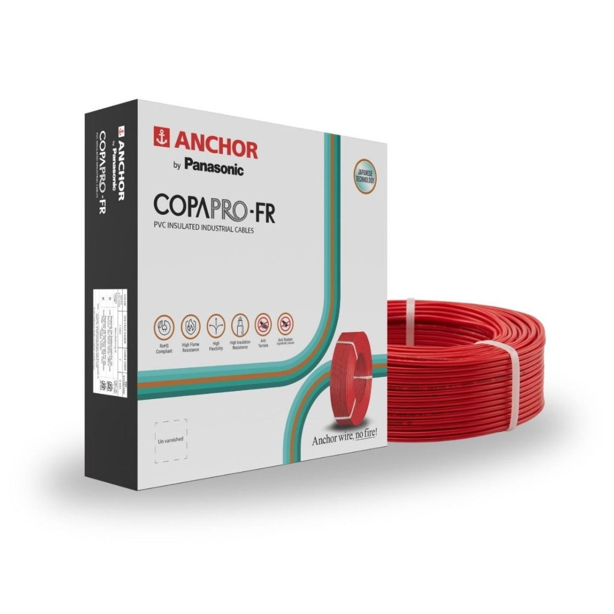Anchor By Panasonic 0 75 Mm Copapro Fr Electrical Wire 90 Meter Fire Resist