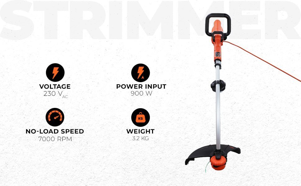 Black Decker Corded Electric Strimmer Grass Trimme
