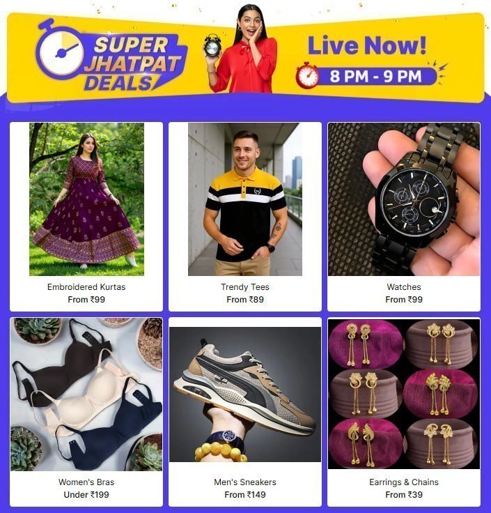 🔥  Shopsy Jhatpat Deals Live 

🔗 

More Details 👉 

📢 Join WhatsApp Deals


#DealsHeaven #LootDeals #BestDeals
#deals 
#budgetfriendly 
#hotdeals
#trending
#dealoftheday