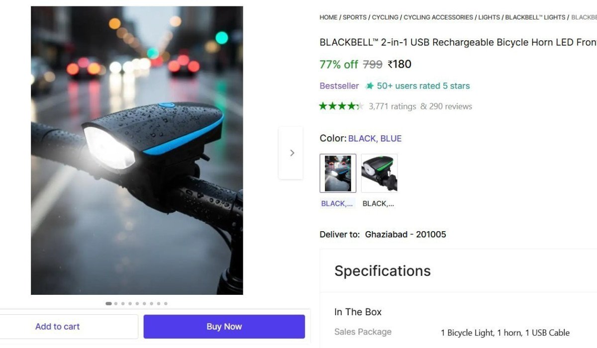 🔥  Rechargeable Bicycle Light with Horn @ ₹180

🔗 

More Details 👉 

📢 Join WhatsApp Deals


#DealsHeaven #LootDeals #BestDeals
#deals 
#budgetfriendly 
#hotdeals
#trending
#dealof...