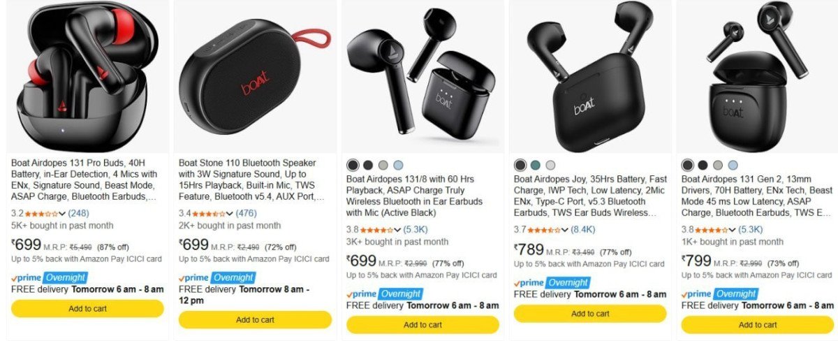Branded Earbuds Neckbands Starts 699 Boat Oneplus Noise Realme