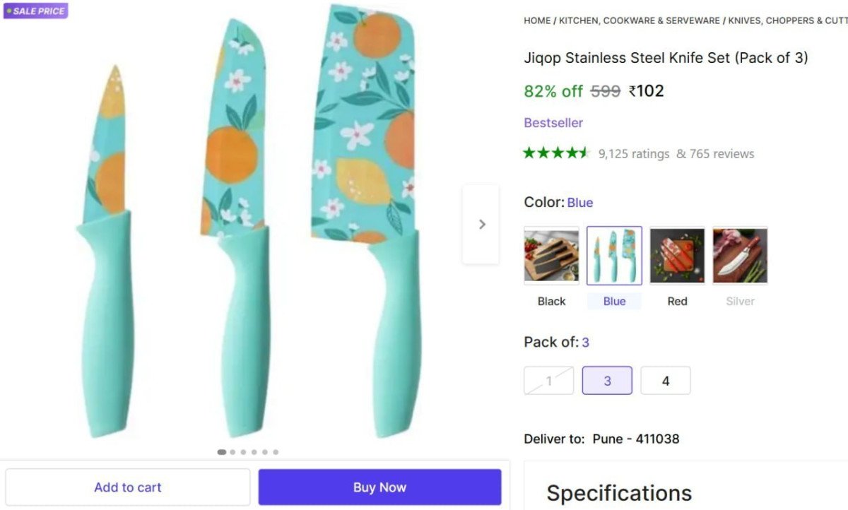 Stainless Steel Knife Set (Pack of 3) @ ₹102



More Details 👉 

📢 Join WhatsApp Deals


#DealsHeaven #LootDeals #BestDeals
#deals 
#budgetfriendly 
#hotdeals
#trending
#dealoftheday