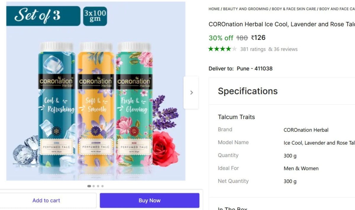 Coronation Talc Combo (3x100g) @ ₹126



More Details 👉 

📢 Join WhatsApp Deals


#DealsHeaven #LootDeals #BestDeals
#deals 
#budgetfriendly 
#hotdeals
#trending
#dealoftheday