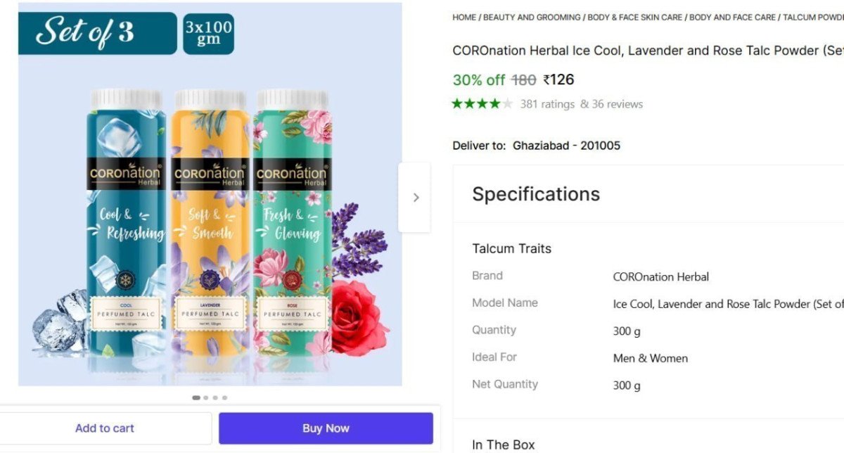 🔥  Coronation Talc Combo (3x100g) @ ₹126

🔗 

More Details 👉 

📢 Join WhatsApp Deals


#DealsHeaven #LootDeals #BestDeals
#deals 
#budgetfriendly 
#hotdeals
#trending
#dealoftheday
