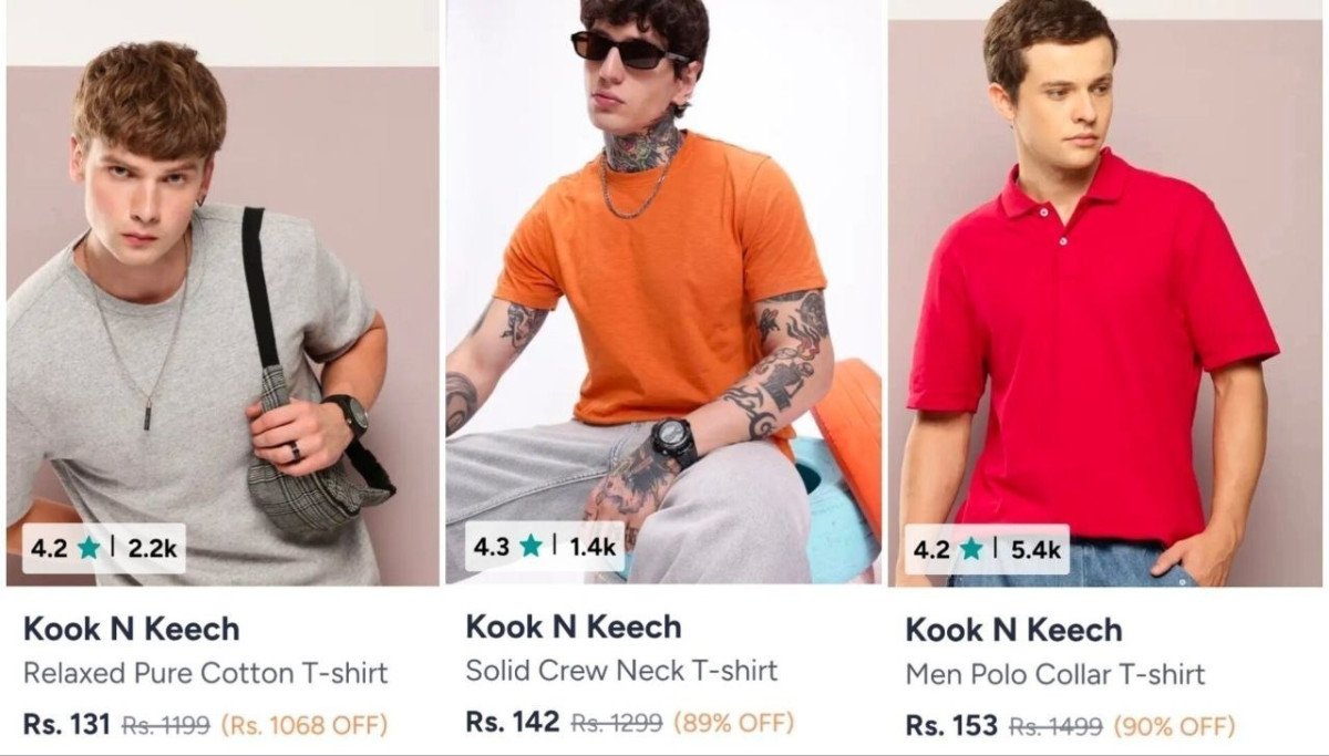 🔥Upto 90% Off On Kook N Keech T-Shirt

👉

More Details 👉 

📢 Join WhatsApp Deals


#DealsHeaven #LootDeals #BestDeals
#deals 
#budgetfriendly 
#hotdeals
#trending
#dealoftheday