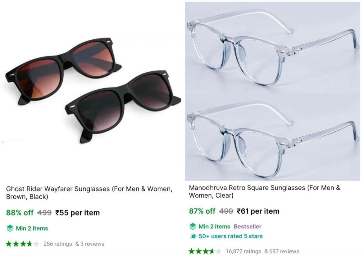 🔥Sunglasses ₹55

👉
👉

◼️Retro Square Glasses ₹61
👉

◼️ Minimum Buy 2 Quantity

More Details 👉 

📢 Join WhatsApp Deals


#DealsHeaven #LootDeals #BestDeals
#deals 
#budge...