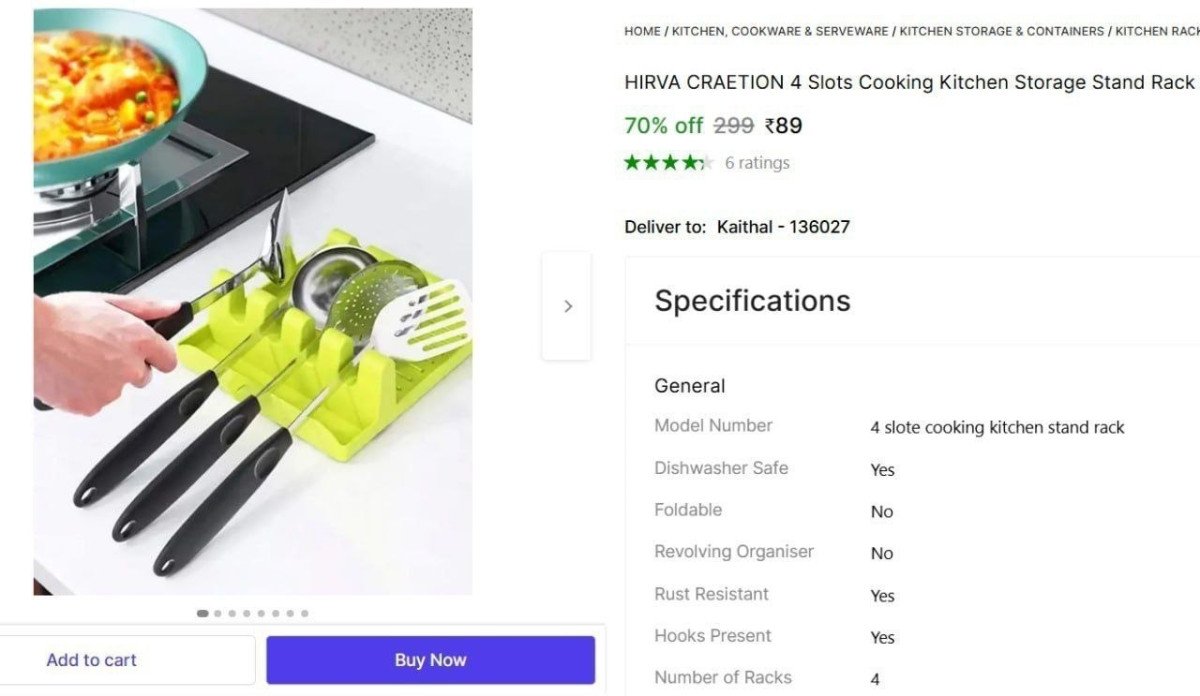 Slots Cooking Kitchen Storage Stand 89