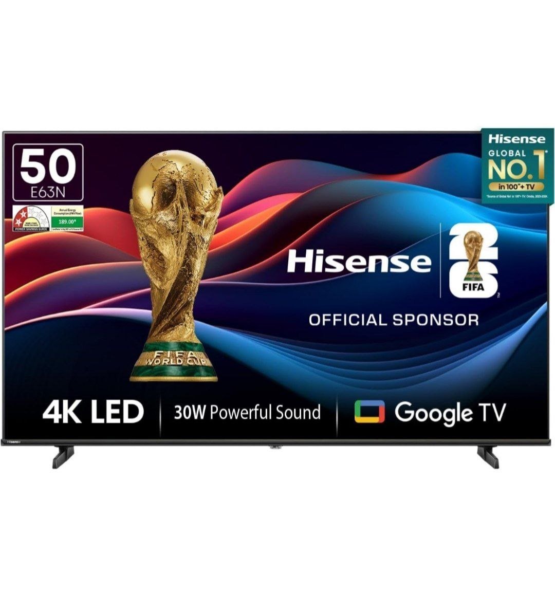 Hisense 126 Cm (50 Inches) 4k Ultra Hd Smart Led Google Tv Dolby Atmos Hdr10 Super Bright Panel 20 249