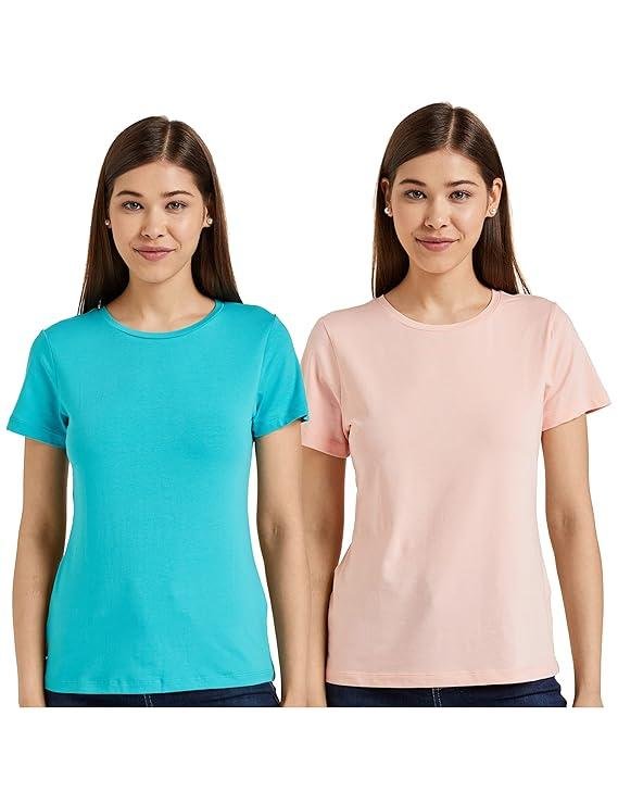 Symbol Women S Cotton Stretch Regular Fit T-shirt 2 Pack 349