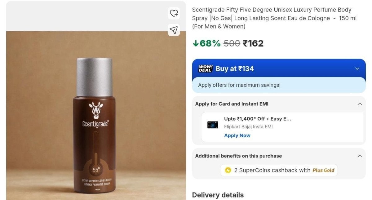 Grab Fast Luxury Perfume Body Spray 150ml 162