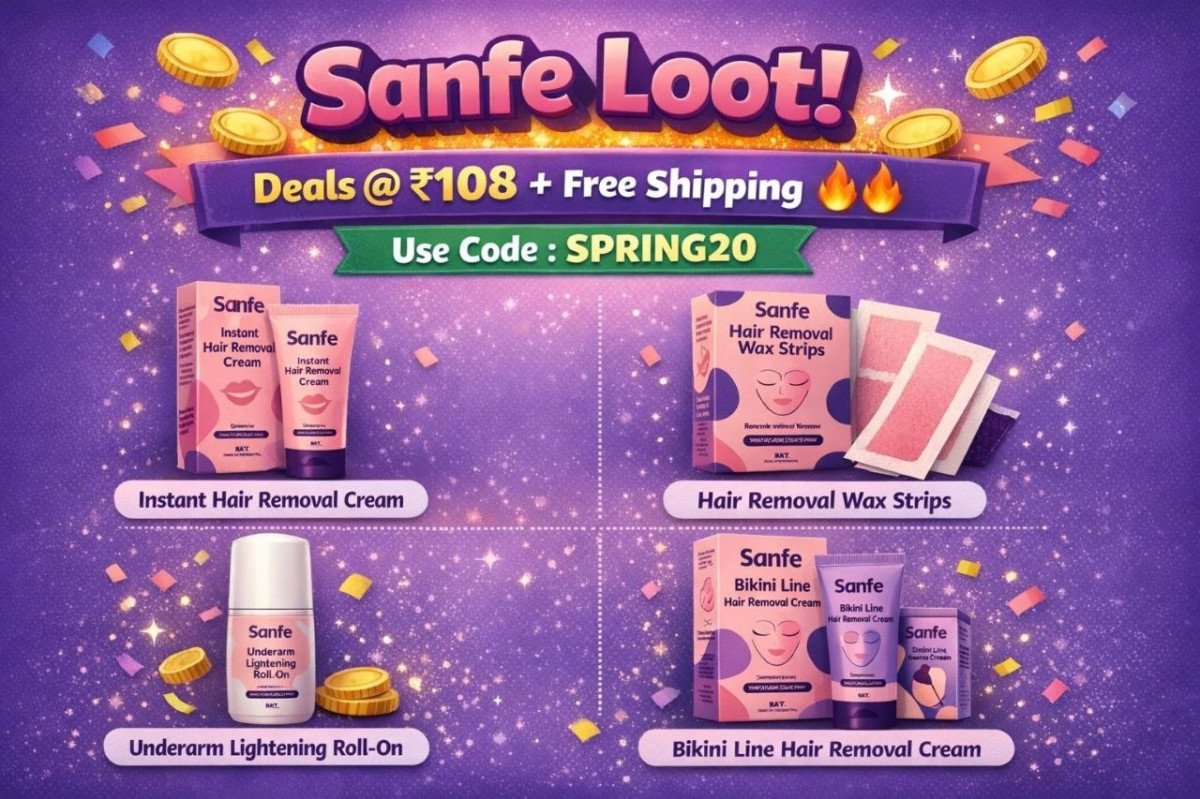 Ondc Loot Sanfe Deals 108 Shipping Use Code Spring20 Sanfe Instant Hair Removal Cream Sanfe Hair Removal Wax Strips Sanfe Underarm Lightening Roll-on