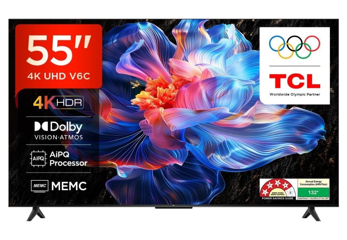 9904 000 With Axis Credit Card Tcl 139 Cm (55 Inches) Metallic Bezel Less Series 4k Ultra Hd Smart Led Google Tv