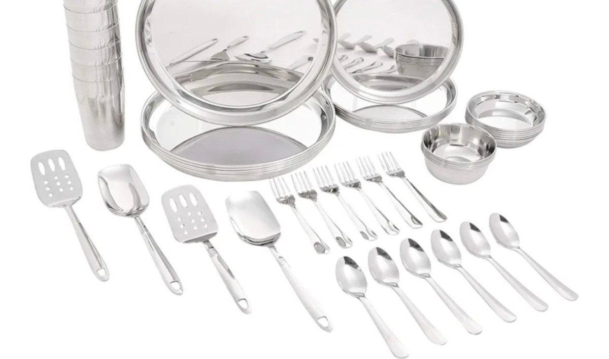 Solimo Stainless Steel Dinner Set 44pcs 1040
