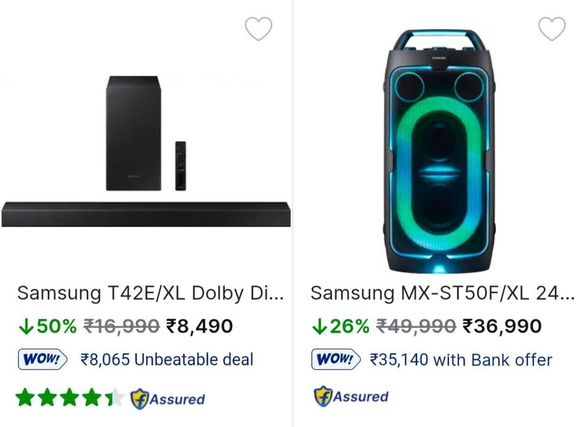 Lowest Samsung Speakers Soundbars Starts At 8490 Pay Using Sbi Credit Cards