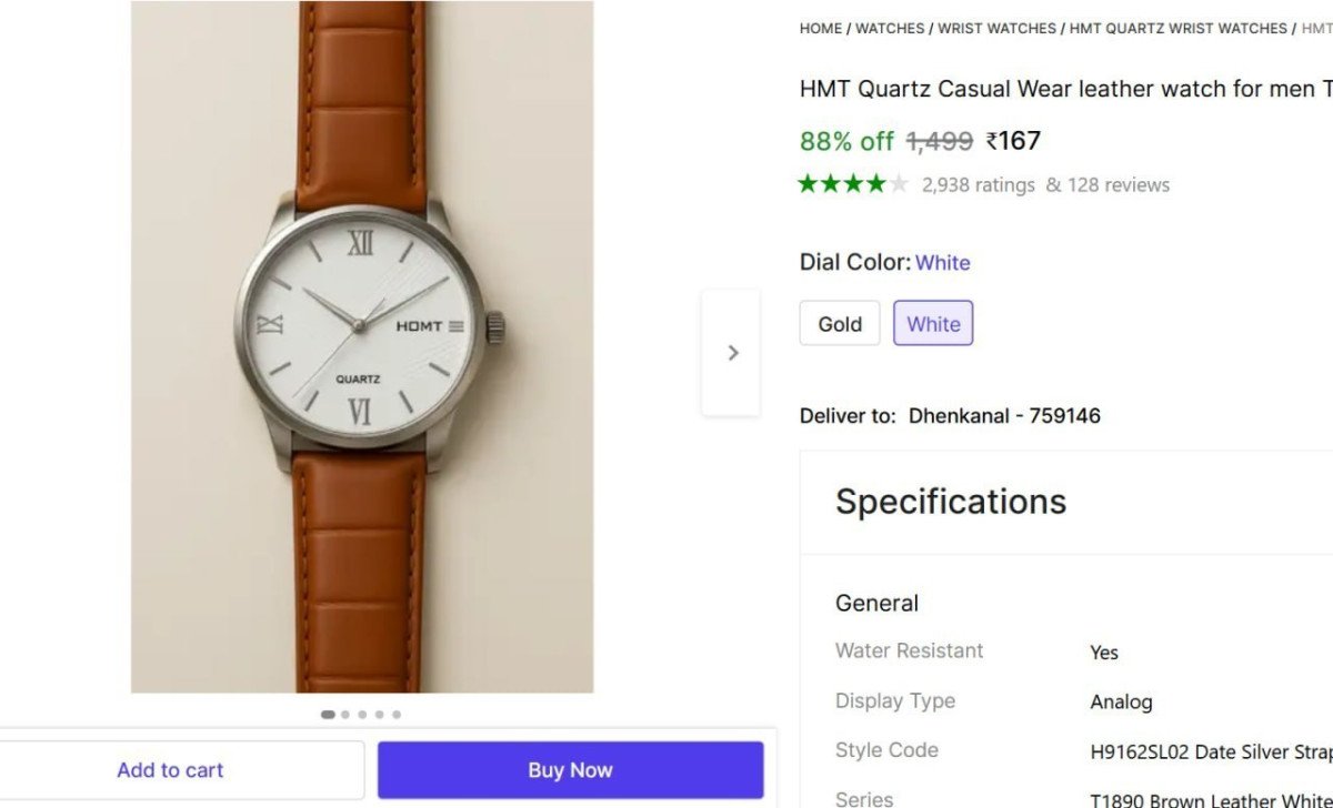 Hmt Analog Watch For Men At 167