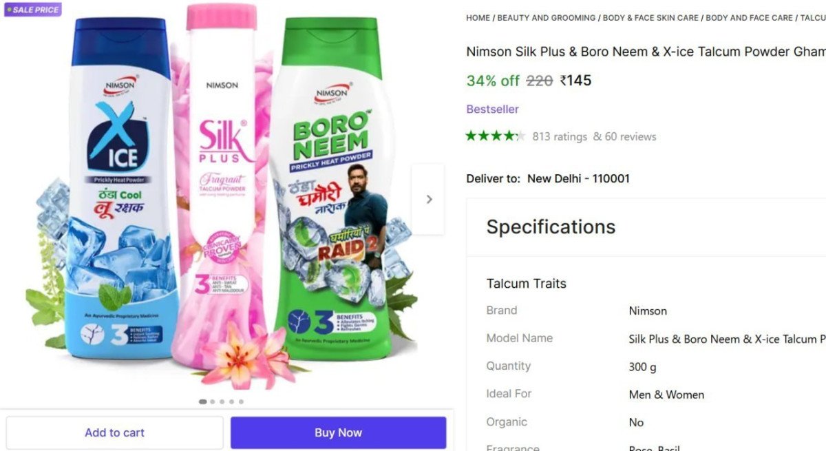 Perfume Talc (3 X 100 G) 145
