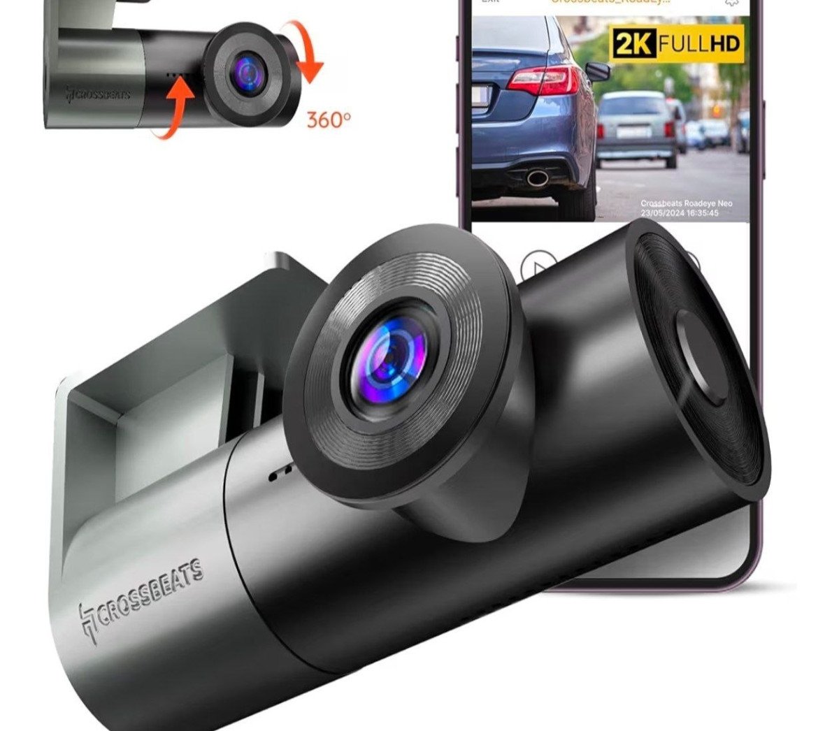 Grab 1999reg 2499crossbeats Roadeye Neo New Launch 2k Fhd Dash Cam For Car