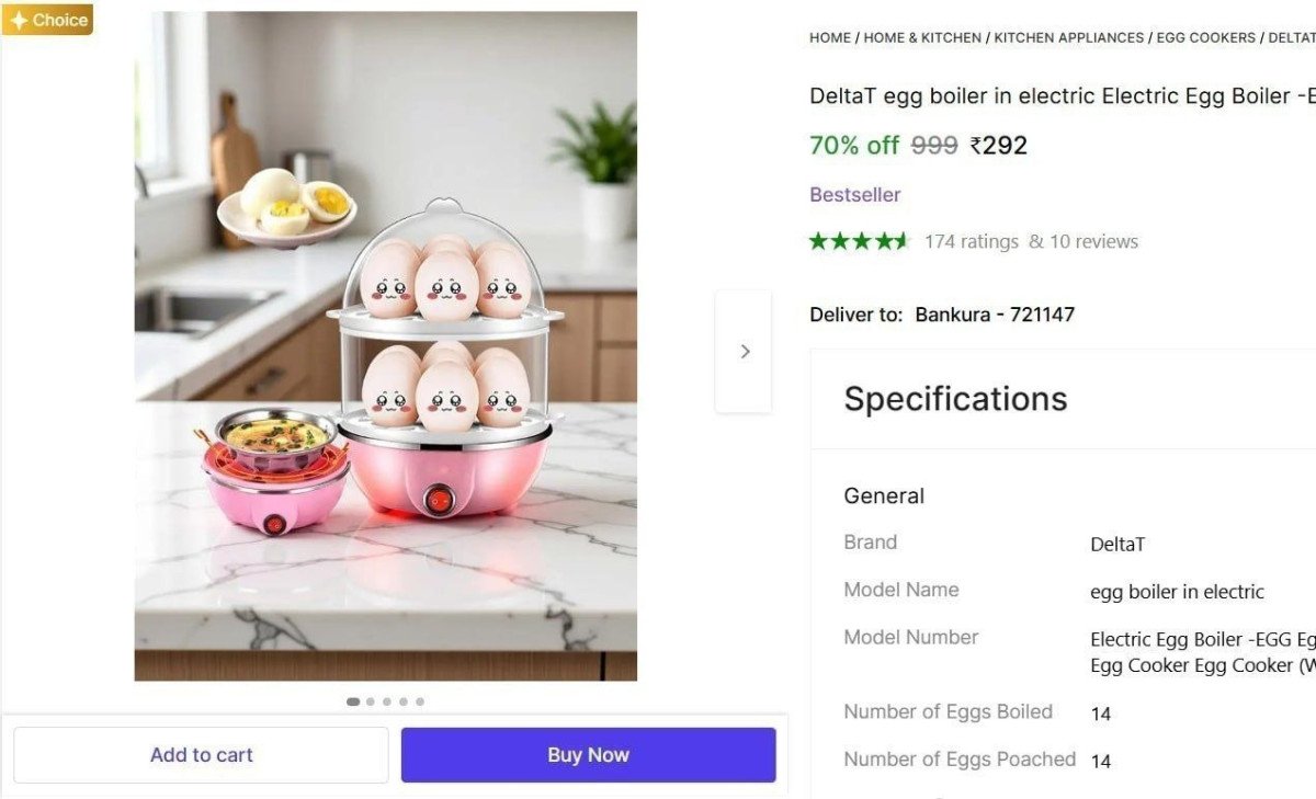Electric Egg Boiler (14 Eggs) Meeshoandshopsyy 292