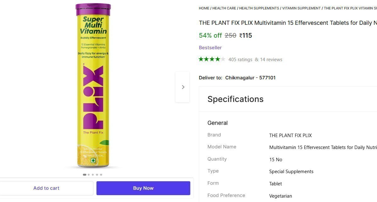 Plix Multivitamin Tablets 115