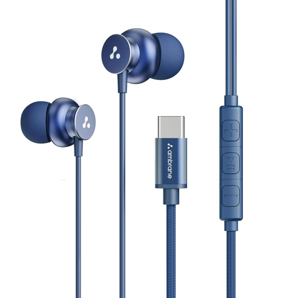 Ambrane Type-c Wired In-ear Earphones With Mic Control Buttons 299