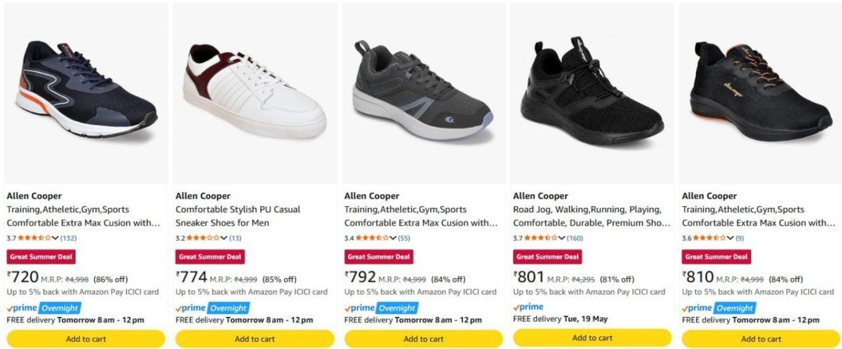 Up To 85 Allen Cooper Shoes For Men