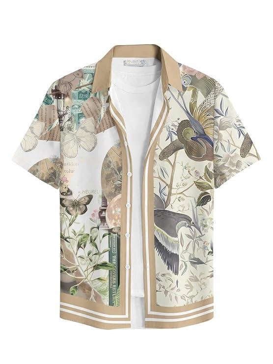 Bullmer Trendy Regular Fit Printed Half Sleeve Shirt For Men 427