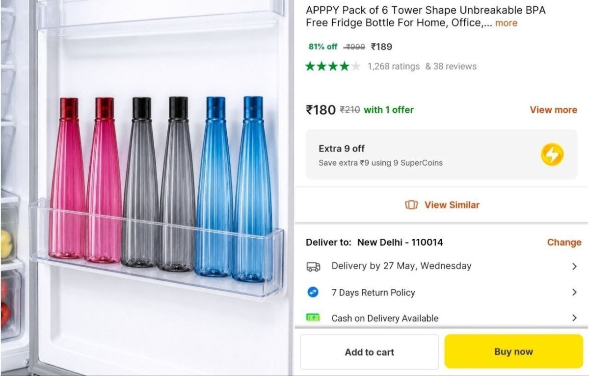 Pack Of 6 Water Bottle At 189
