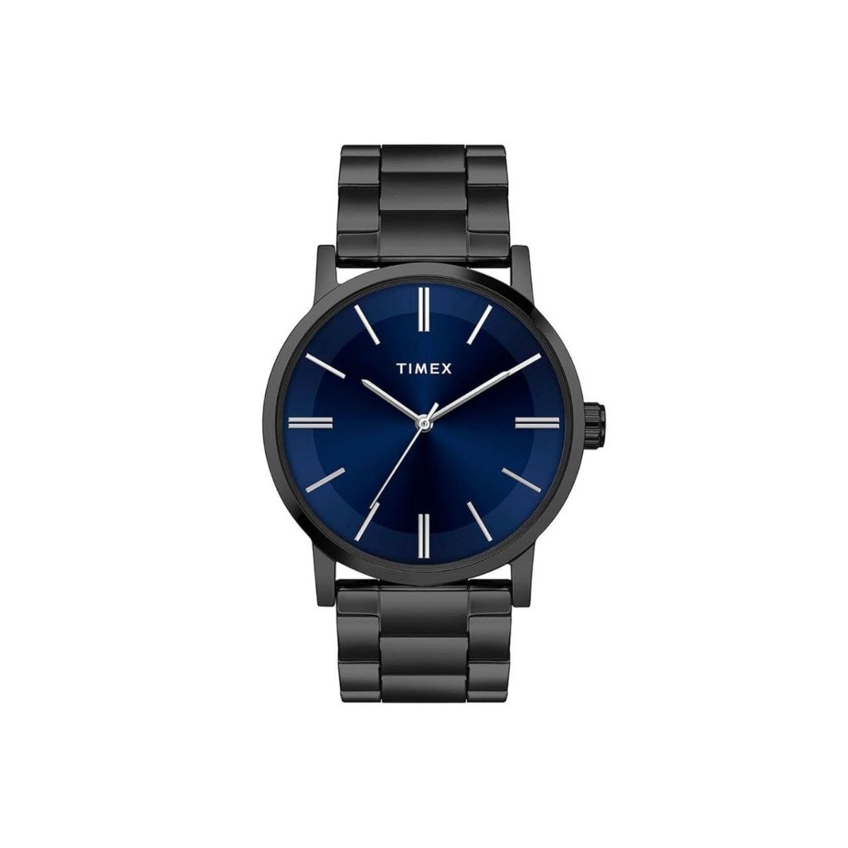 Grab 2 062timex Analog Watch For Man With Blue Round Dial Black Stainless S
