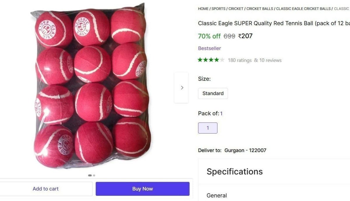 Red Tennis Ball (pack Of 12) Meeshoandshopsyy 207