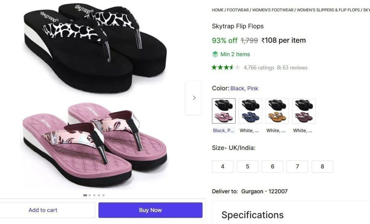 Flip Flops Slippers Pack Of 2 Meeshoandshopsyy 108 Min Buy - 2