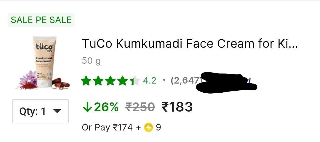 Grab 70 On Tuco Kids Productstuco Kumkumadi Face Cream For Kids Babies (50 