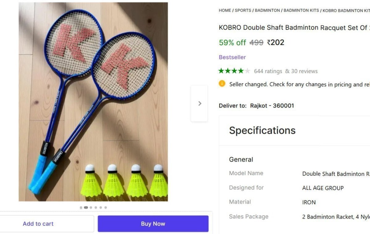 Badminton Kits (2 Racket 5 Cocks) 202