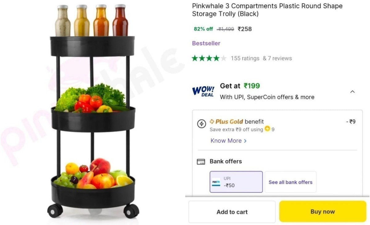 Storage Trolley With Wheel At 258