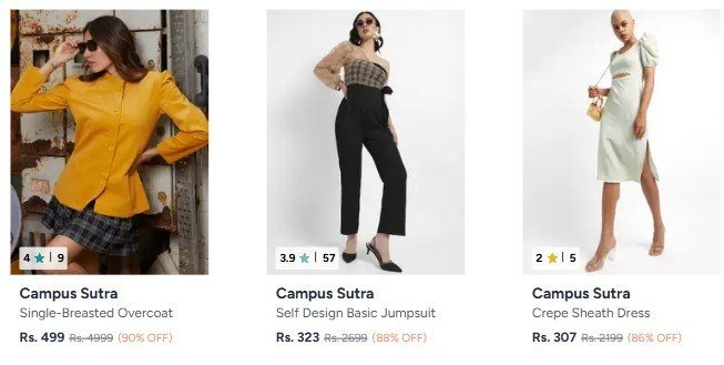 Myntra 90 On Campus Sutra Clothing Men Women