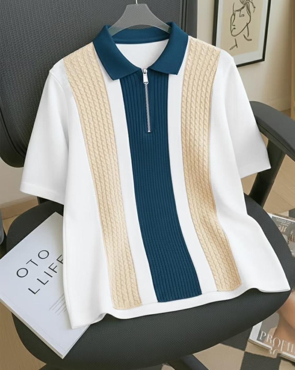 Ausk Men Colourblock Regular Fit Polo T-shirt 299