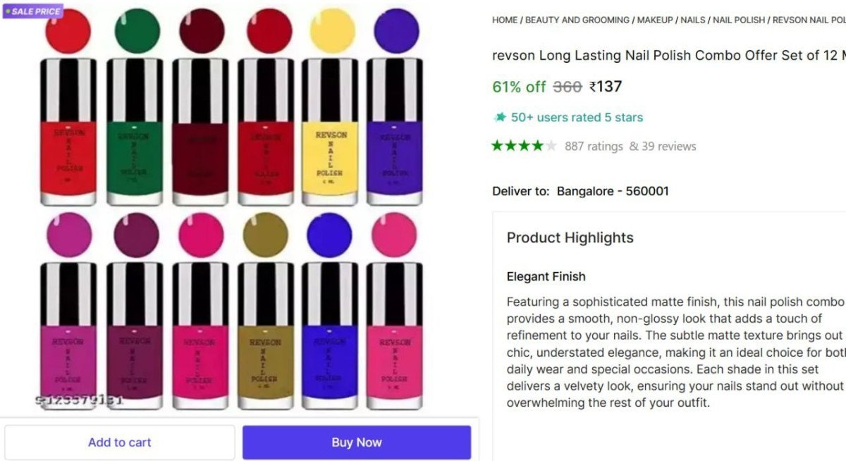 Pack Of 12 Nail Polish 137