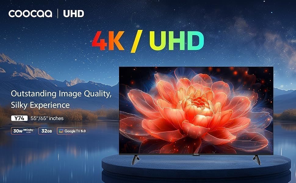 Coocaa (65 Inch) Frameless Uhd 4k Smart Google Tv 35999