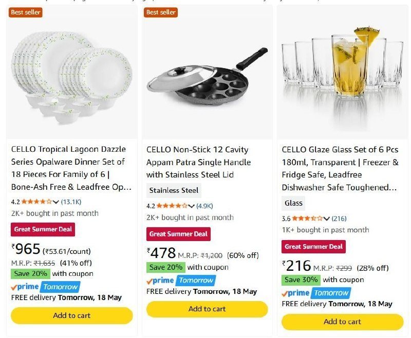 Apply 30 Coupon On Cello Products