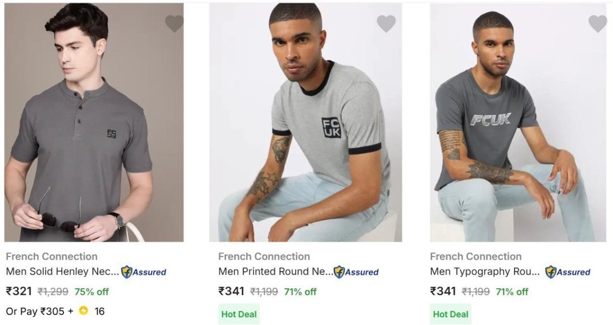 French Connection Mens T-shirts At 71