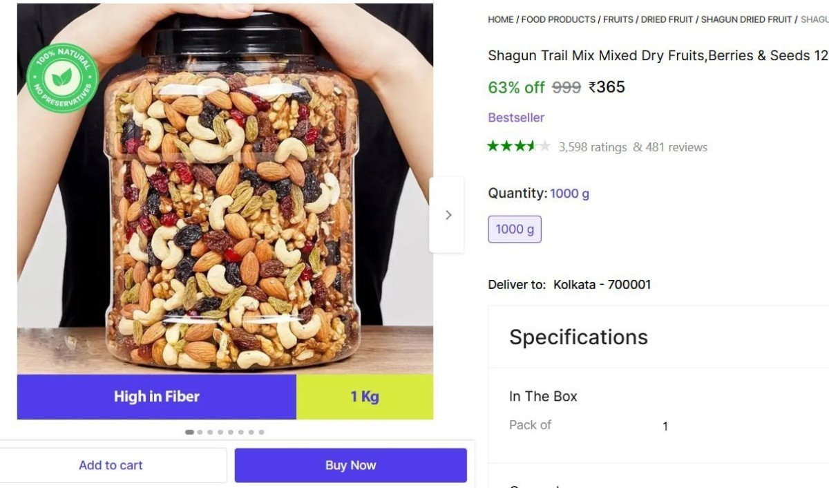 Kg Mix Dry Fruits 365