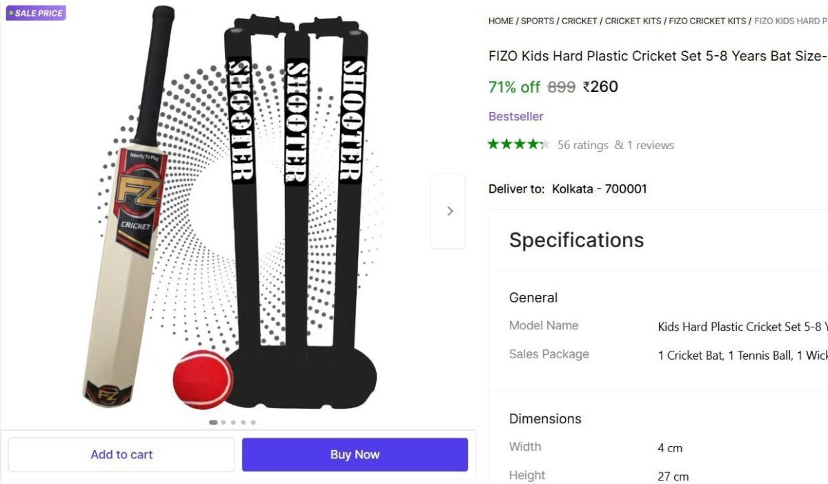 Cricket Kits From 260