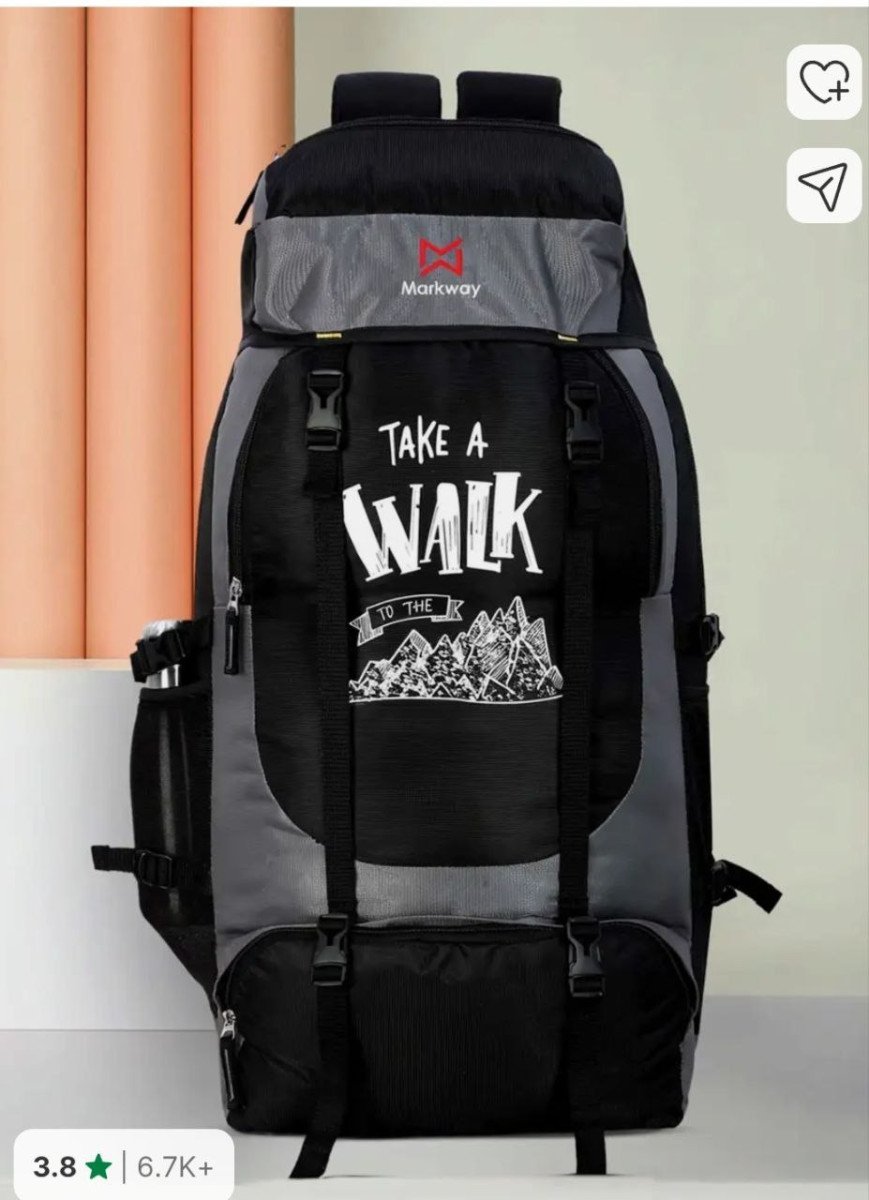 Flipkart Markway Trekking Camping Rucksack At Rs 367
