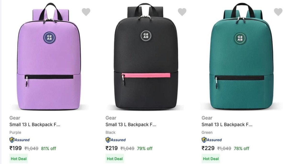 87 On Gear Backpacks - Starting Rs 199link