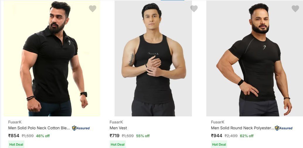 Flipkart Fashion Deals Gym Casual Fuaark Gym Wear 75 Chkokko Gym Wear Flat 70 Urbano Jeans Starting 449 Premium