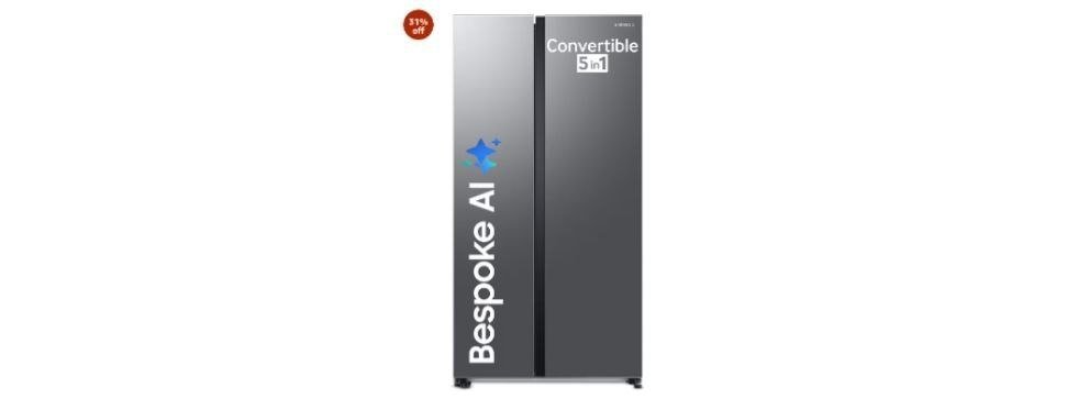 Samsung 653 L 3 Star Frost Double Door Convertible 5-in-1 Digital Inverter Side By Side Ai Enabled Smart Refrigerator With Wifideal 57490 Reg 75k Apply 3000 C